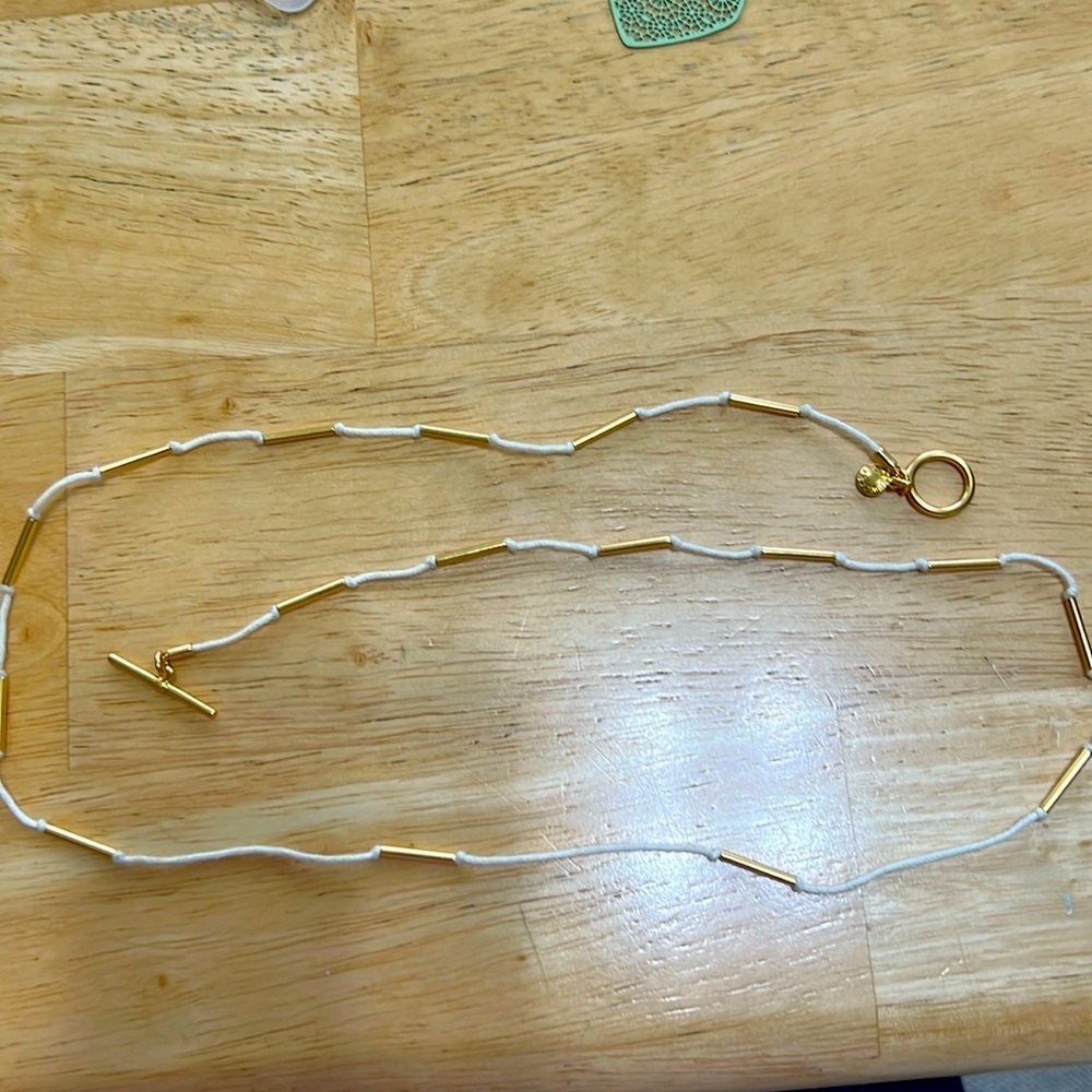 J crew gold and white (thread) necklace